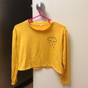 Rainy day, crop top long sleeve